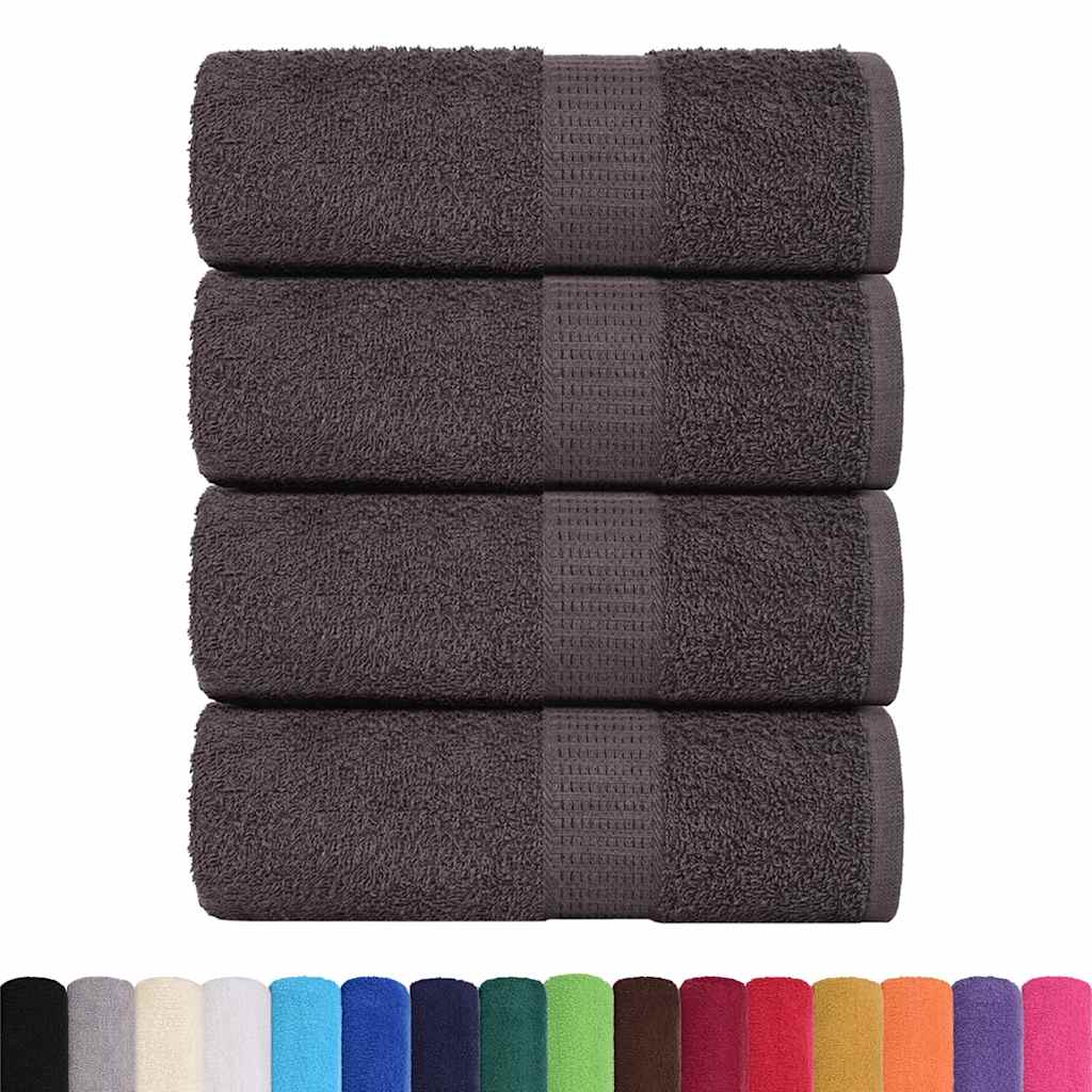 Salviette 4 pz Antracite 15x21 cm 360 g/m² 100% Cotone - homemem39