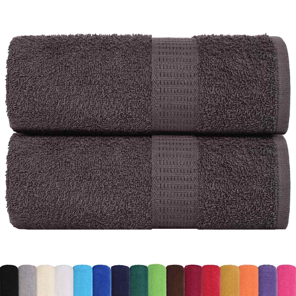 Asciugamani Ospiti 2 pz Antracite 30x50 cm 360 g/m² 100% Cotone - homemem39