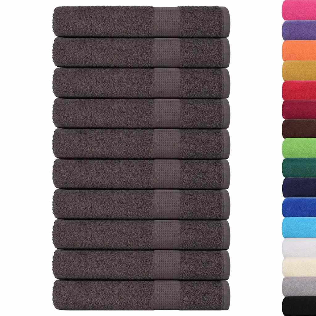 Asciugamani 10 pz Antracite 100x200 cm 360 g/m² 100% Cotone - homemem39