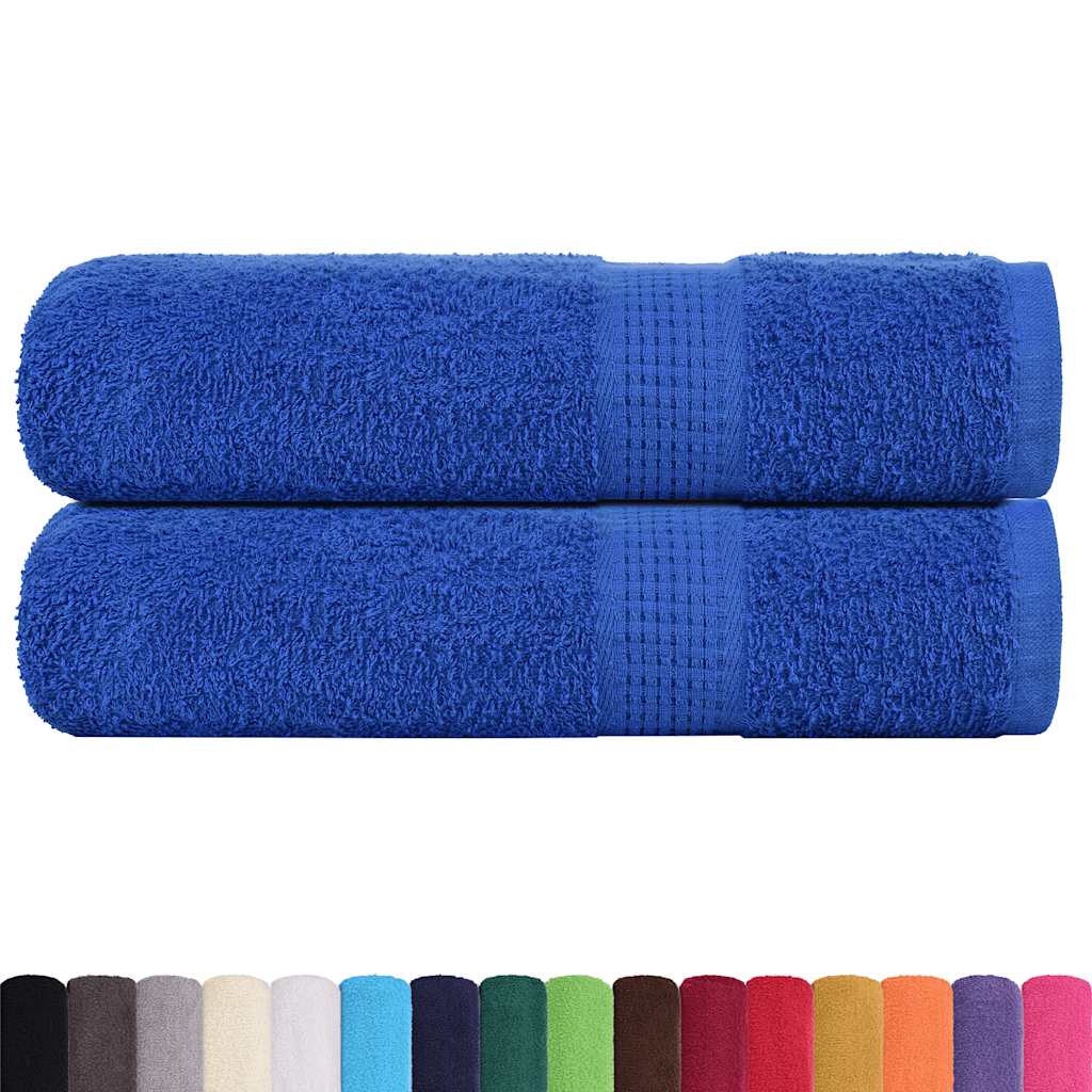 Asciugamani 2 pz Blu 50x100 cm 360 g/m² 100% Cotone - homemem39