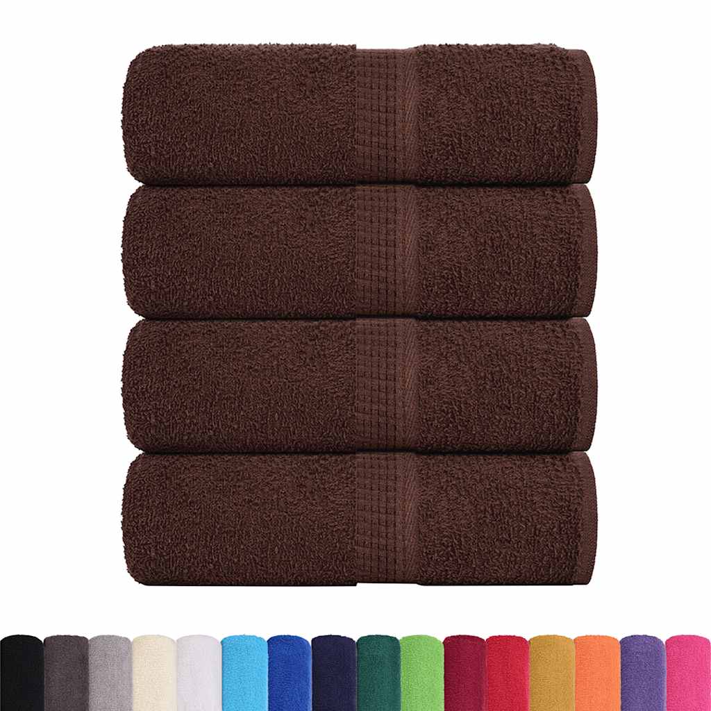 Asciugamani da bagno 4 pz FROGN Marrone 30x30 cm 100% Cotone - homemem39