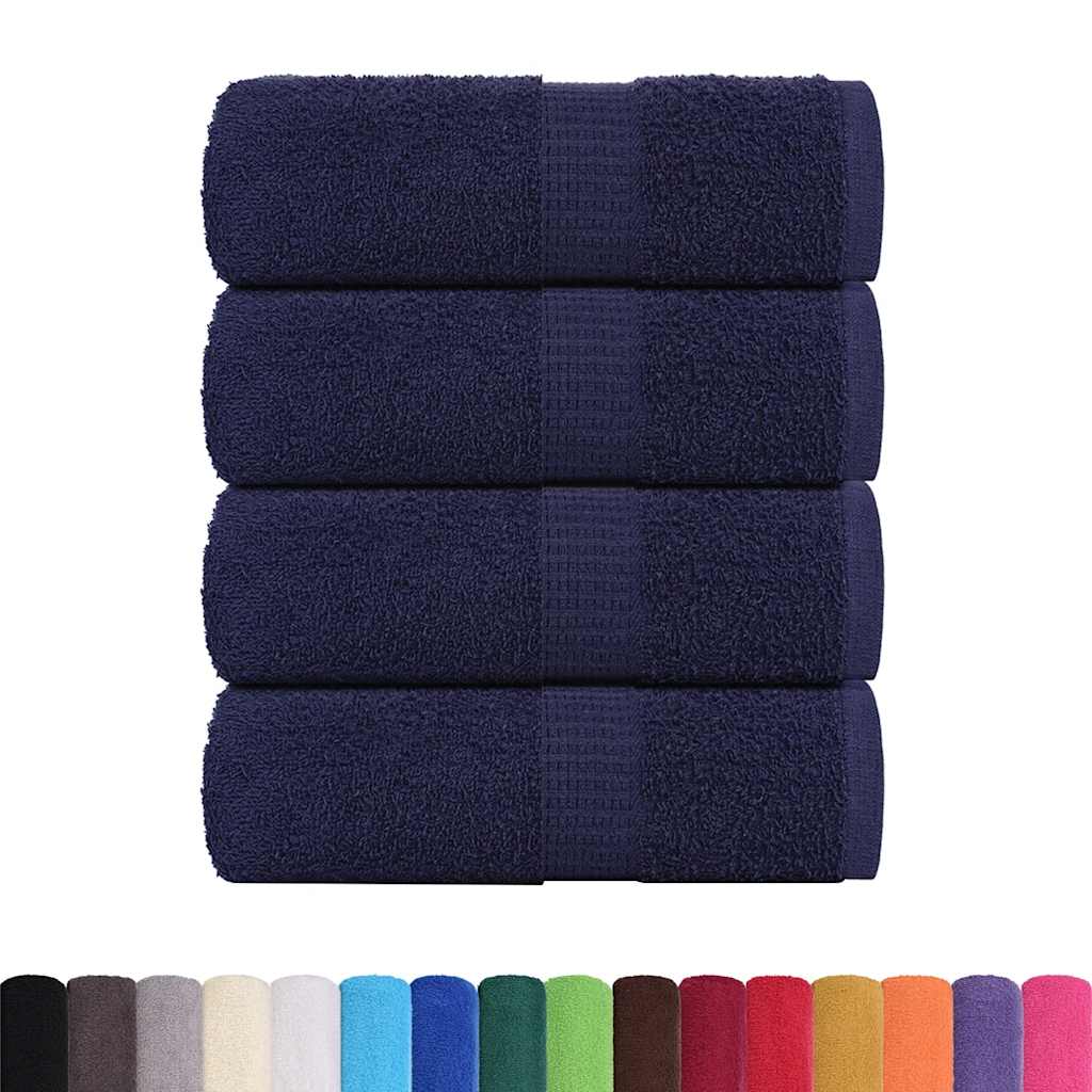 Asciugamani da bagno 4 pz FROGN Blu navy 30x30 cm 100% cotone - homemem39