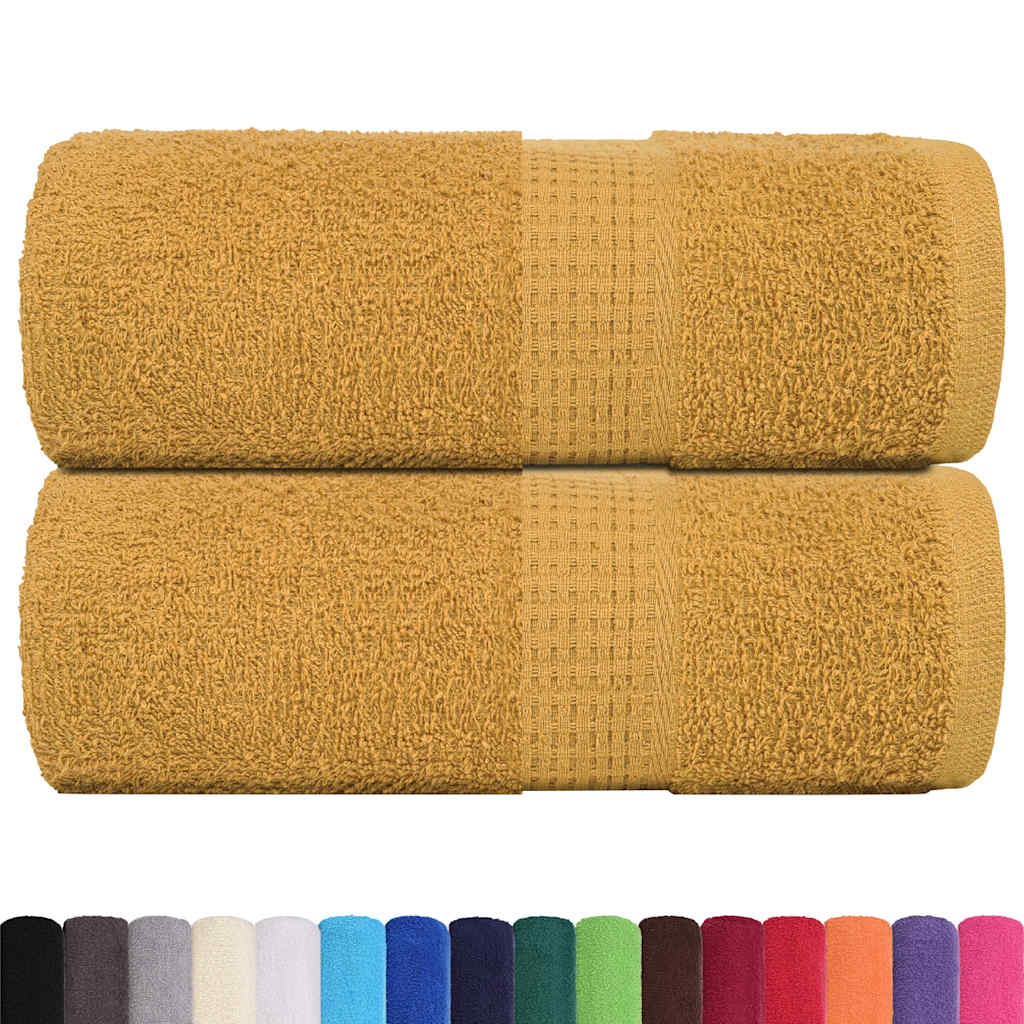Asciugamani da bagno 2 pz FROGN Oro 30x30 cm 100% Cotone