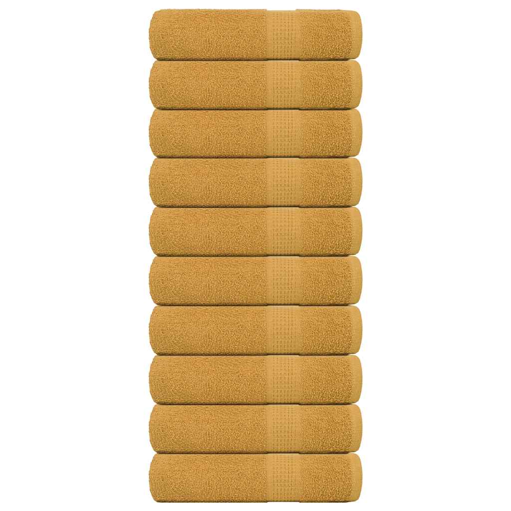 Asciugamani da doccia FROGN 10 pz Oro 70x140 cm 360 g/m²