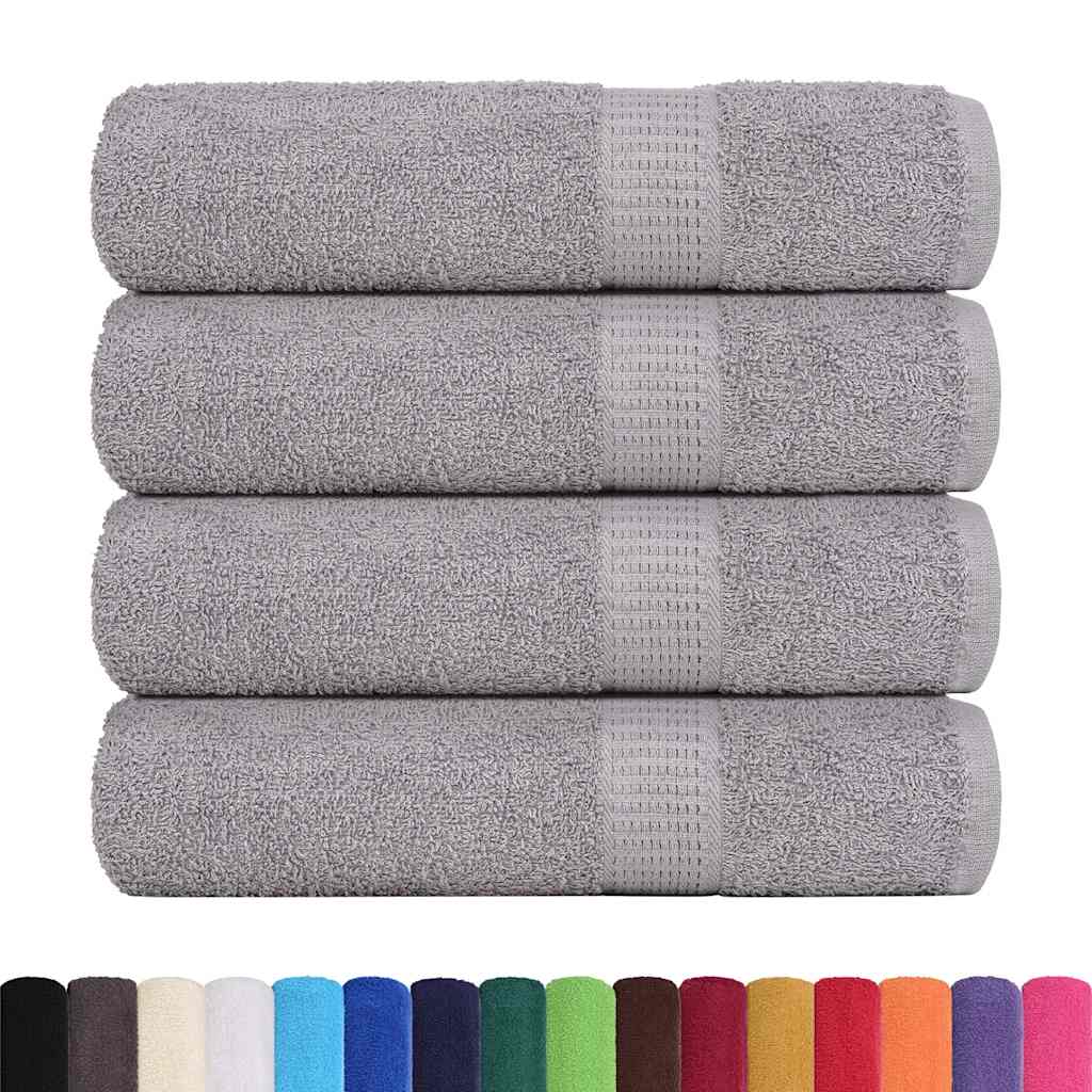 Asciugamani Doccia 4 pz Grigio 70x140 cm 360 g/m² 100% Cotone - homemem39