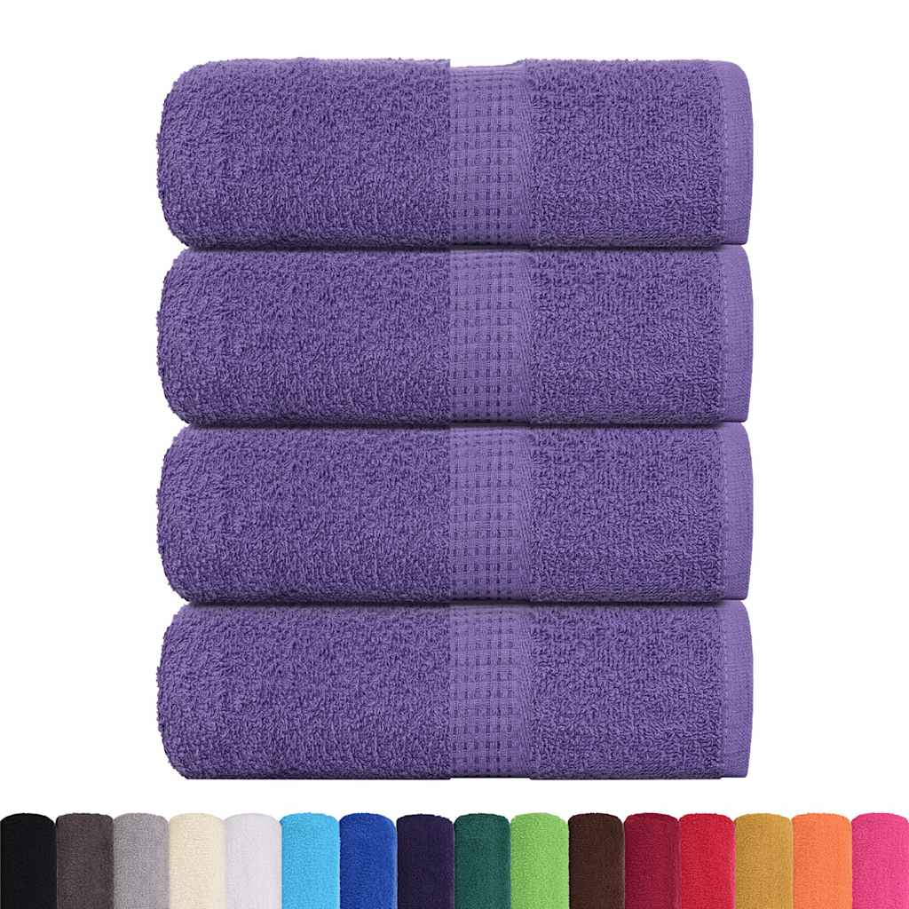 Asciugamani da bagno 4 pz FROGN Viola 30x30 cm 100% Cotone - homemem39