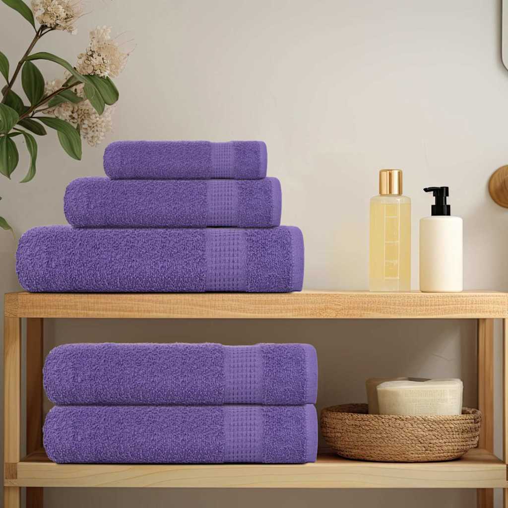 Asciugamani da Bagno 10pz Viola 100x150cm 360g/m² 100% Cotone - homemem39