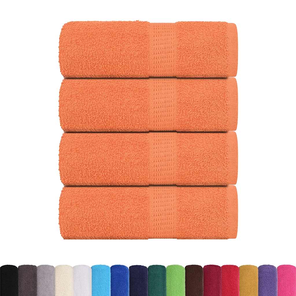Asciugamani da bagno 4 pz FROGN Arancione 30x30 cm 100% Cotone - homemem39