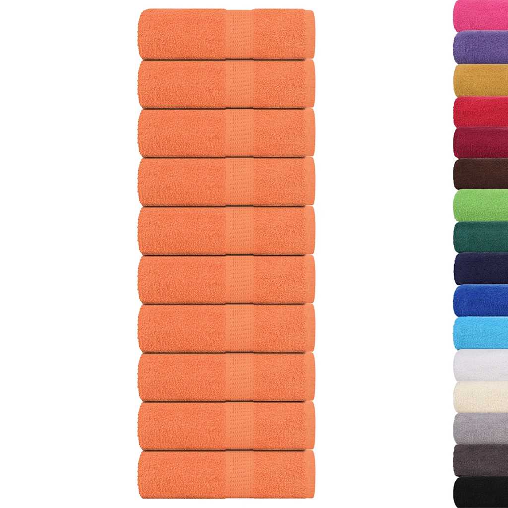 Asciugamani da bagno 10 pz FROGN Arancione 30x30 cm 100% Cotone - homemem39