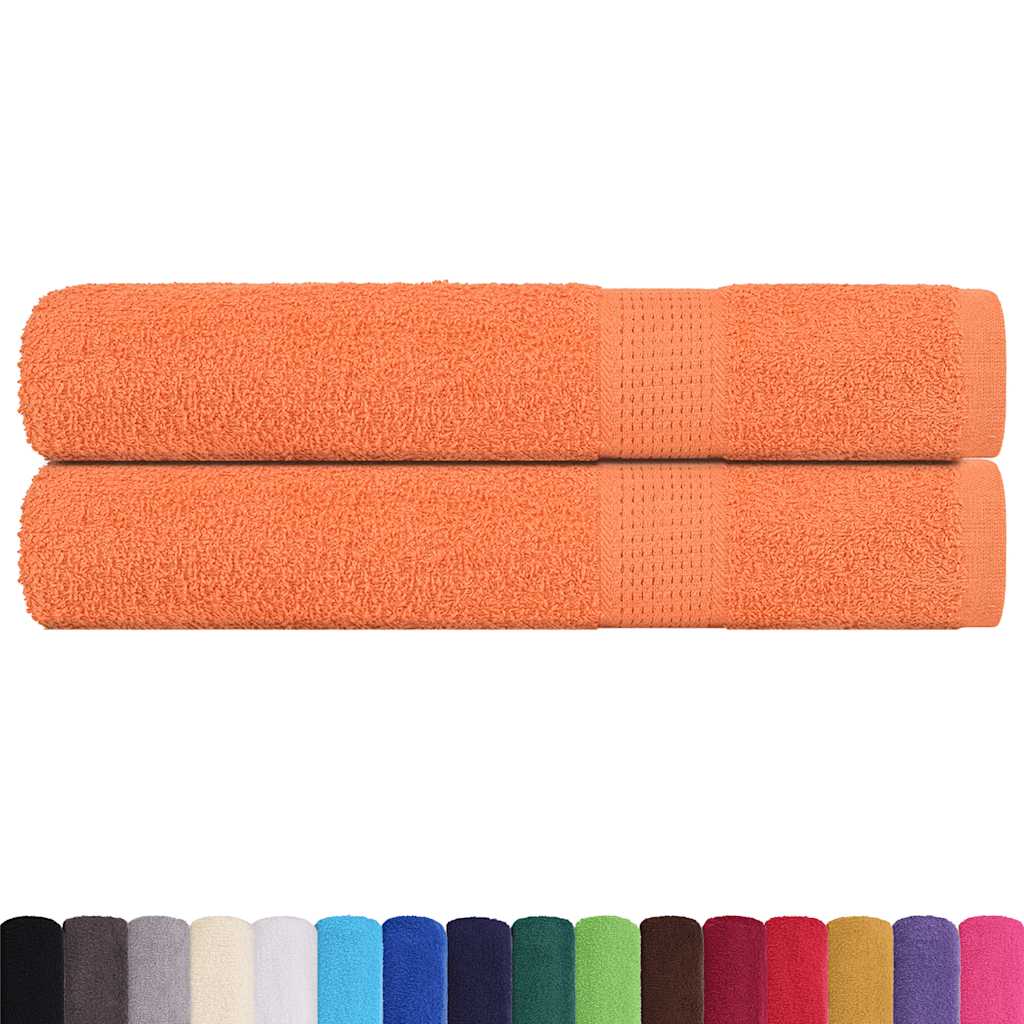 Asciugamani Sauna 2 pz Arancioni 80x200cm 360g/m² 100% Cotone - homemem39