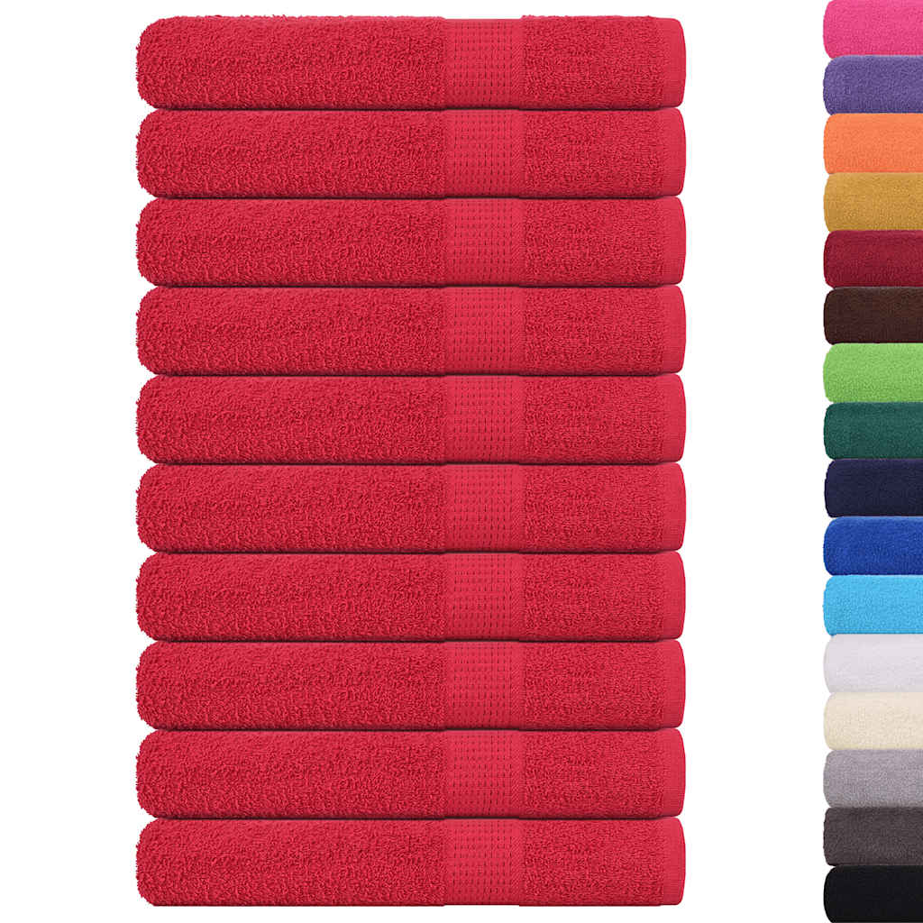 Asciugamani 10 pz Rossi 100x200 cm 360 g/m² 100% Cotone - homemem39