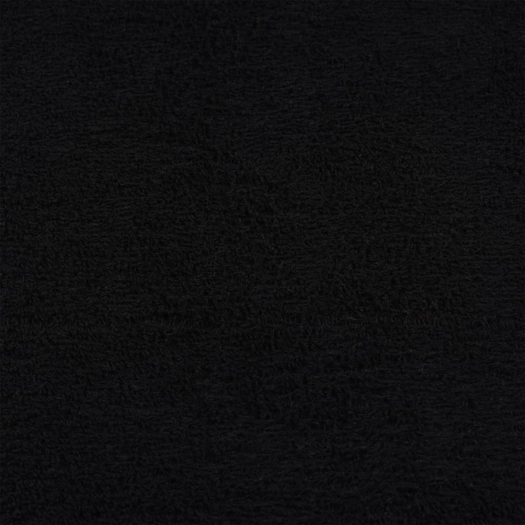 Asciugamani 4 pz Neri 50x100 cm 360 g/m² 100% Cotone
