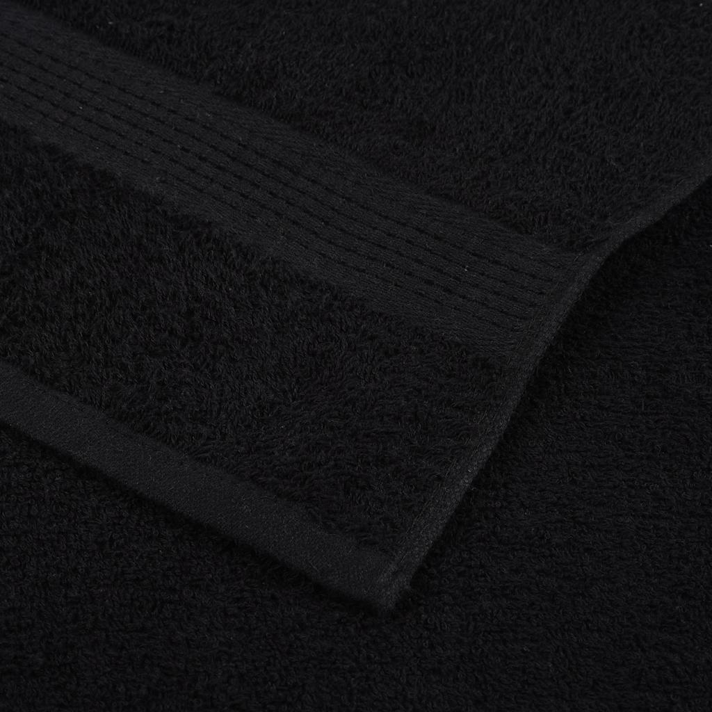Asciugamani 4 pz Neri 50x100 cm 360 g/m² 100% Cotone