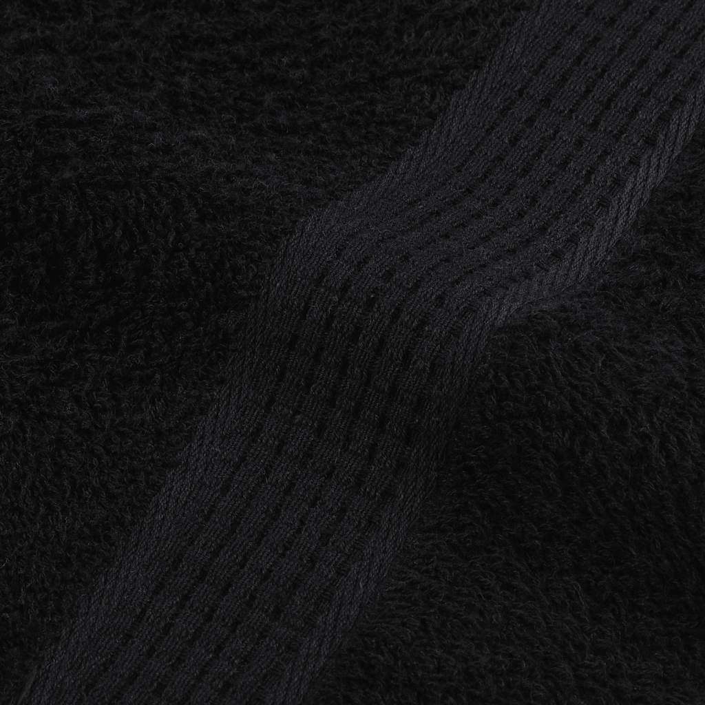 Asciugamani 4 pz Neri 50x100 cm 360 g/m² 100% Cotone