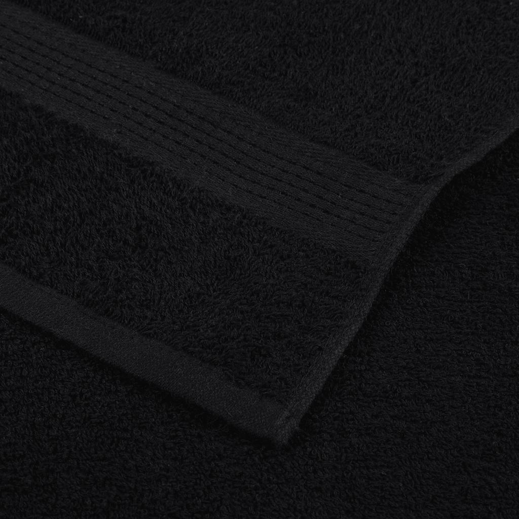 Asciugamani Doccia 4 pz Neri 70x140 cm 360 g/m² 100% Cotone