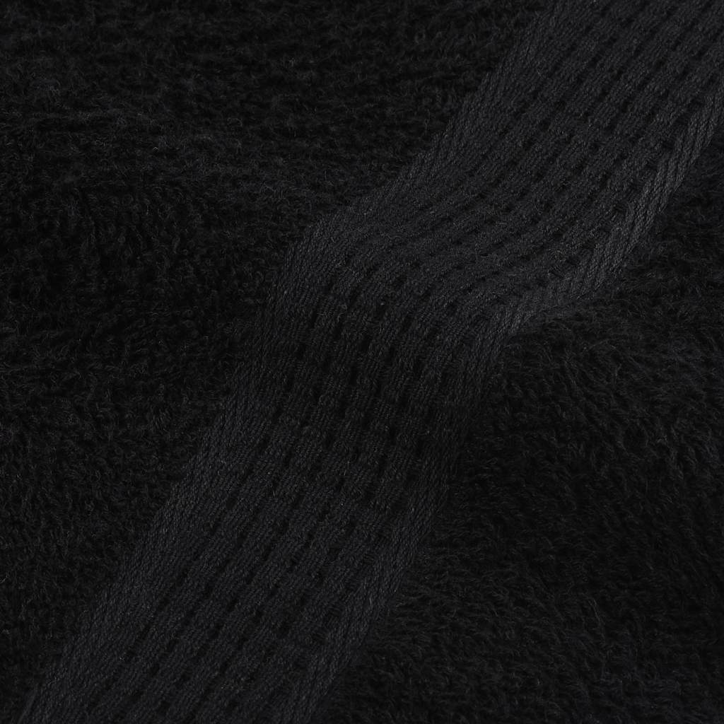 Asciugamani Doccia 4 pz Neri 70x140 cm 360 g/m² 100% Cotone