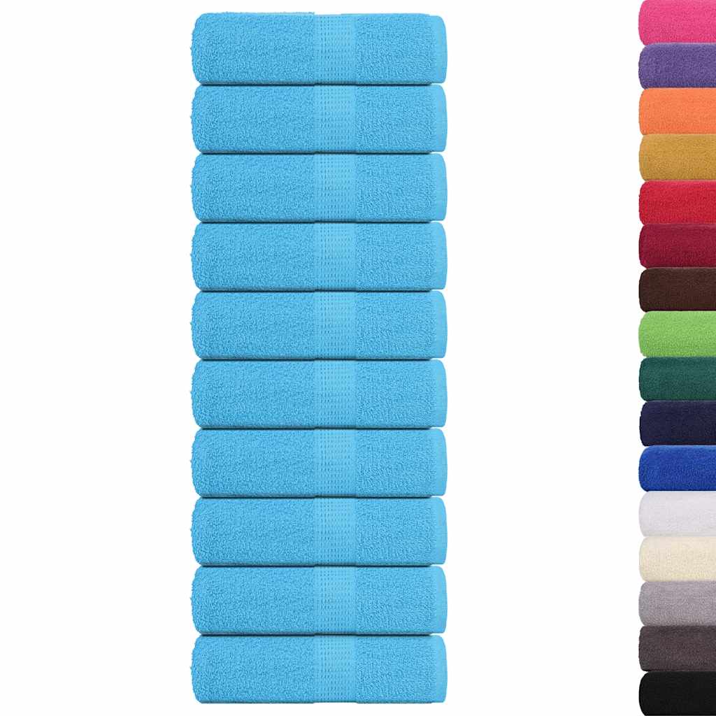 Asciugamani da bagno 10 pz FROGN Turchese 30x30 cm 100% cotone - homemem39