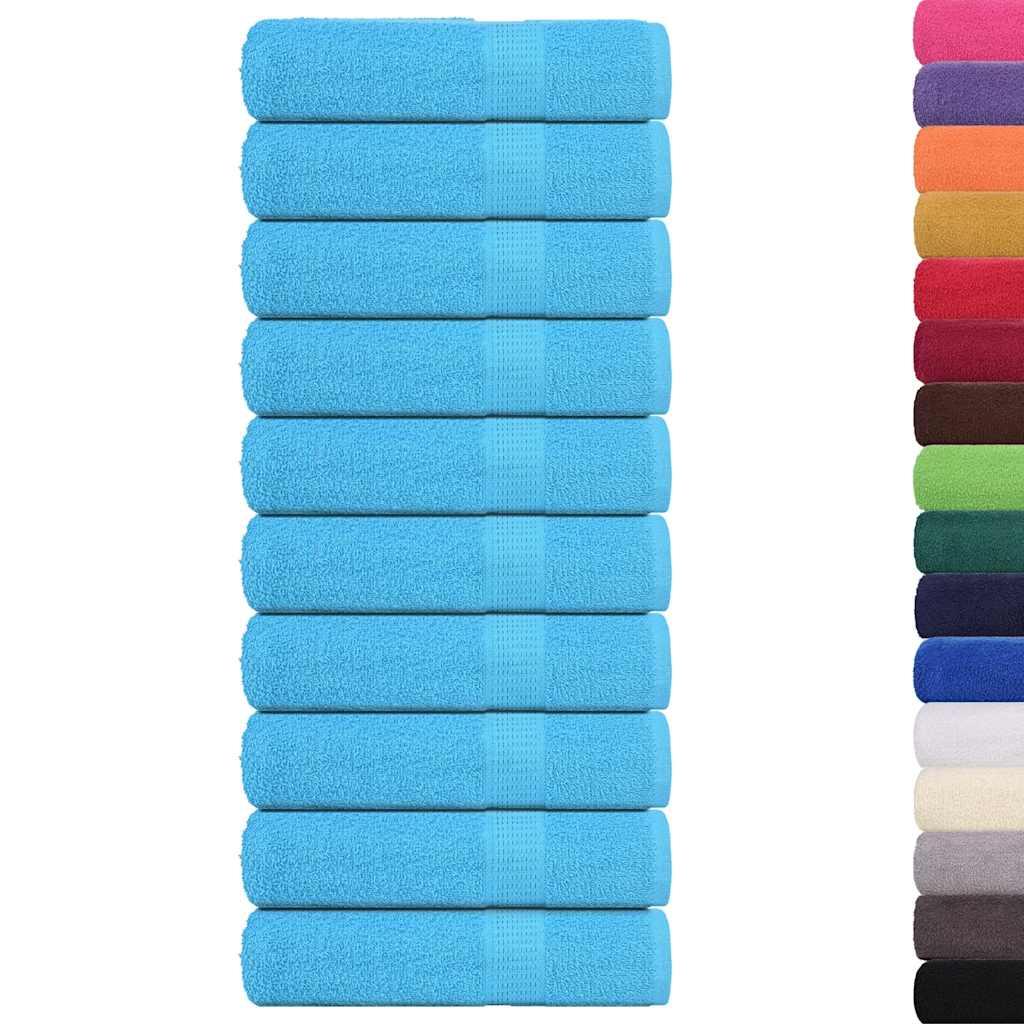 Asciugamani Bagno 10 pz Turchesi 100x150cm 360 g/m² 100% Cotone - homemem39