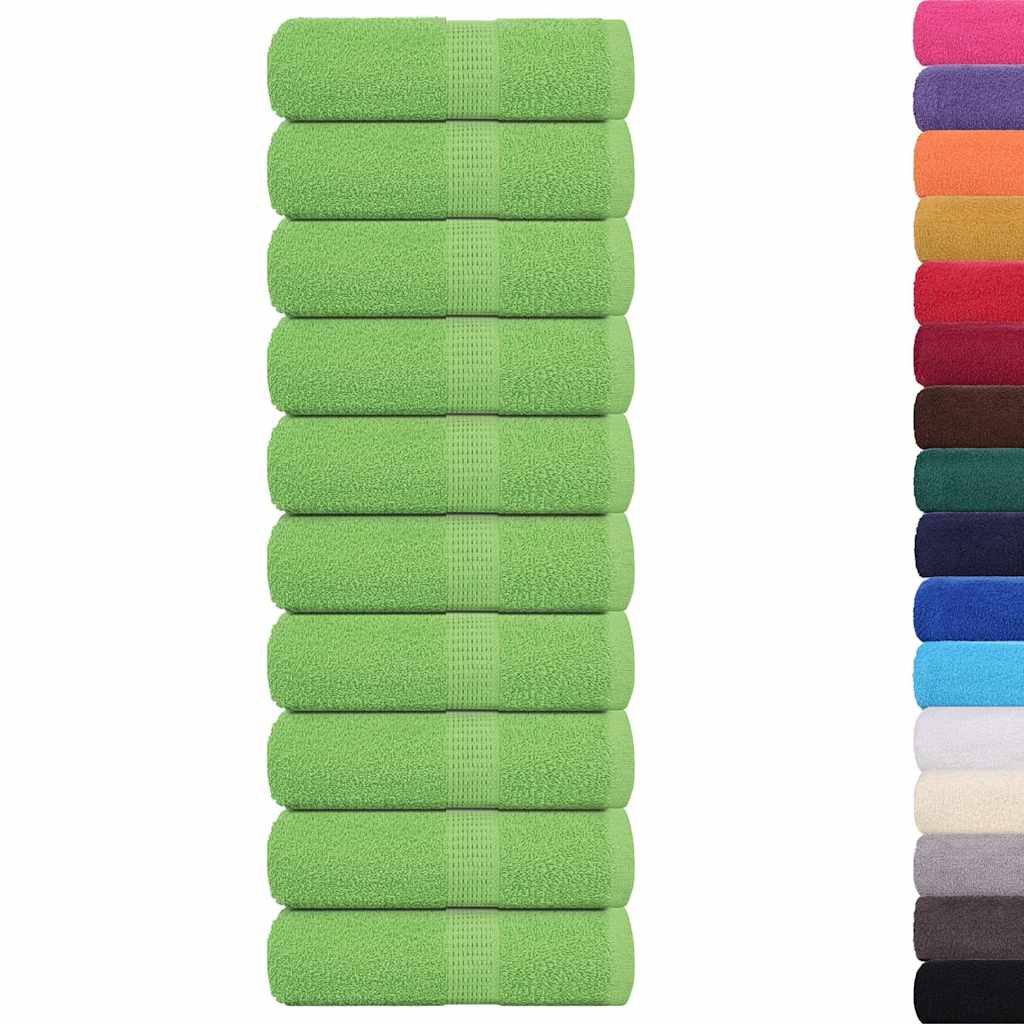 Asciugamani da bagno 10 pz FROGN Verde mela 30x30 cm 100% cotone - homemem39