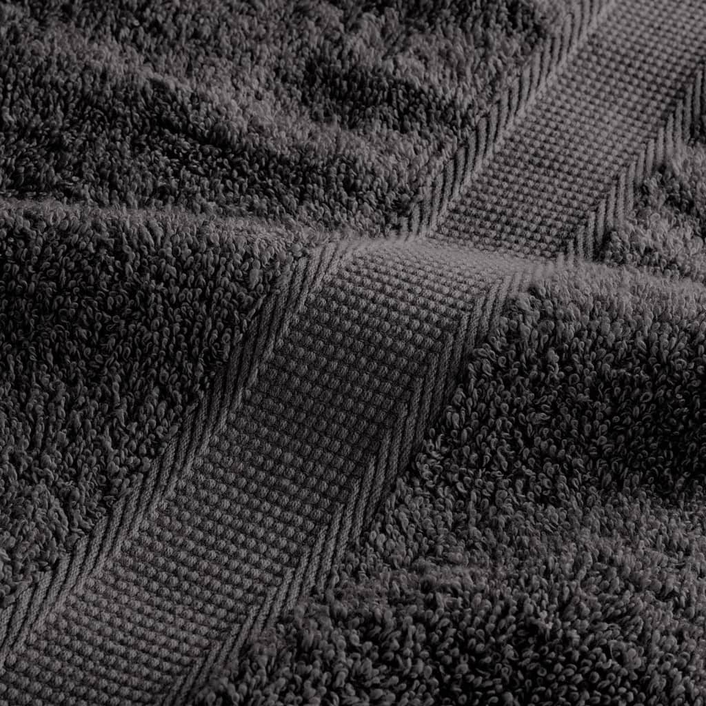 Asciugamani Ospiti SOLUND 2 pz Antracite 80x200cm 600gsm - homemem39