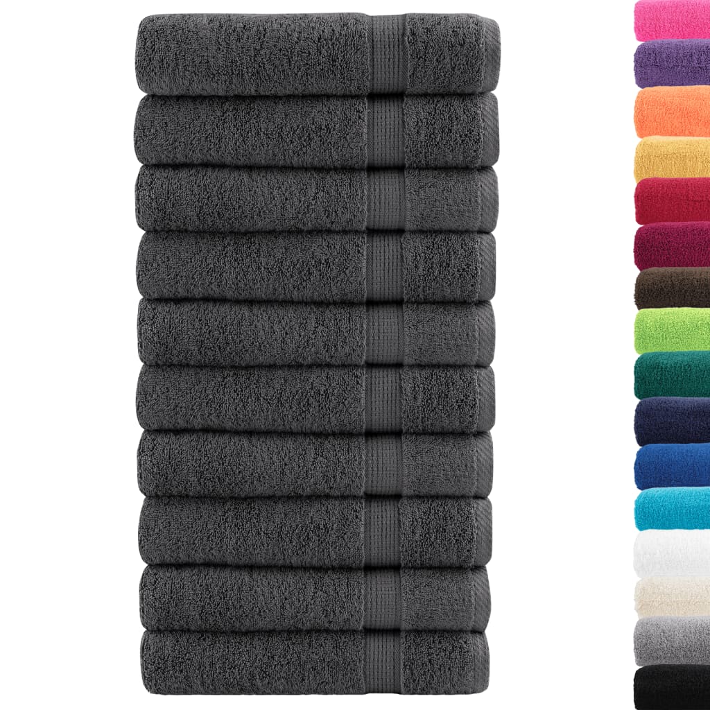 Asciugamani Doccia SOLUND 10 pz Antracite 70x140cm 600gsm - homemem39