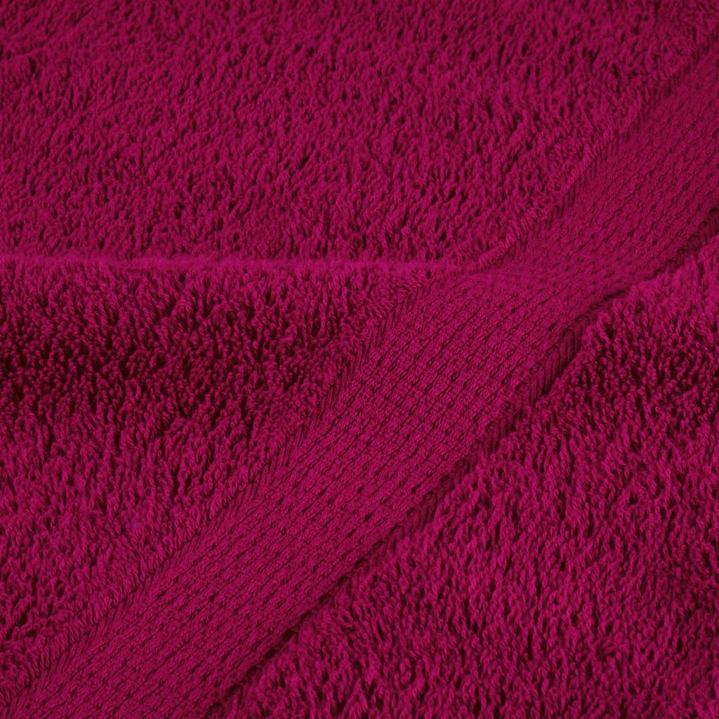 Asciugamani da sauna premium SOLUND 10 pezzi Bordeaux 80x200 cm 600 g/m² | homemem39