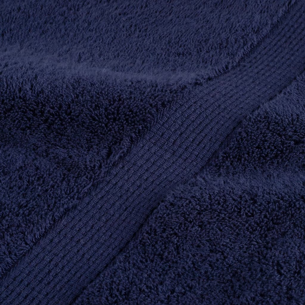 Asciugamani Premium SOLUND 4 pz Blu Navy 50x100 cm 600 g/m² | homemem39