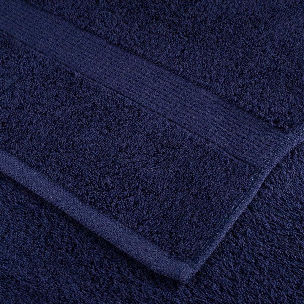 Asciugamani per Sauna SOLUND 2pz Blu Navy 50x100 cm 600gsm - homemem39