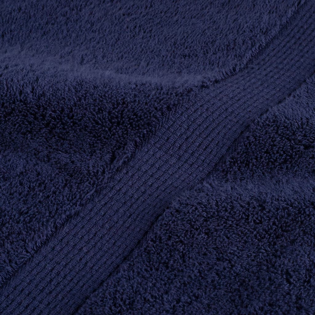Asciugamani Premium SOLUND 10 pz Blu Navy 100x200 cm 600 g/m²