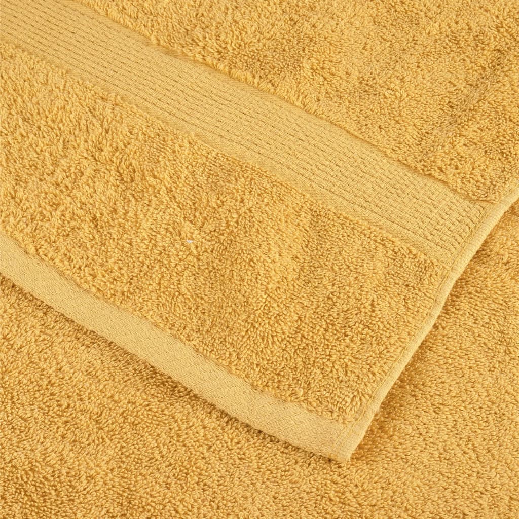 Asciugamani Premium SOLUND 4 pz Oro 100x200 cm 600 g/m² | homemem39