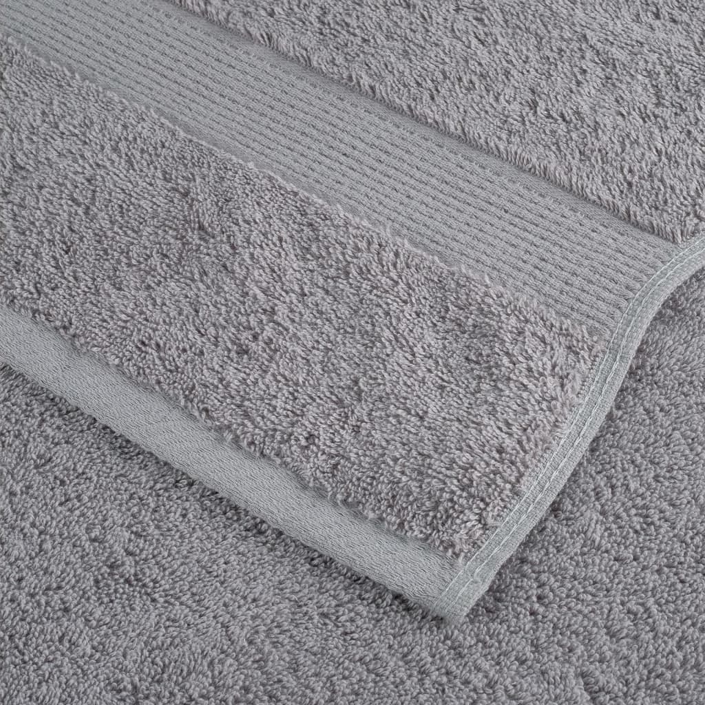 Asciugamani Premium SOLUND 2 pz Grigio 30x30 cm 600 g/m² - homemem39