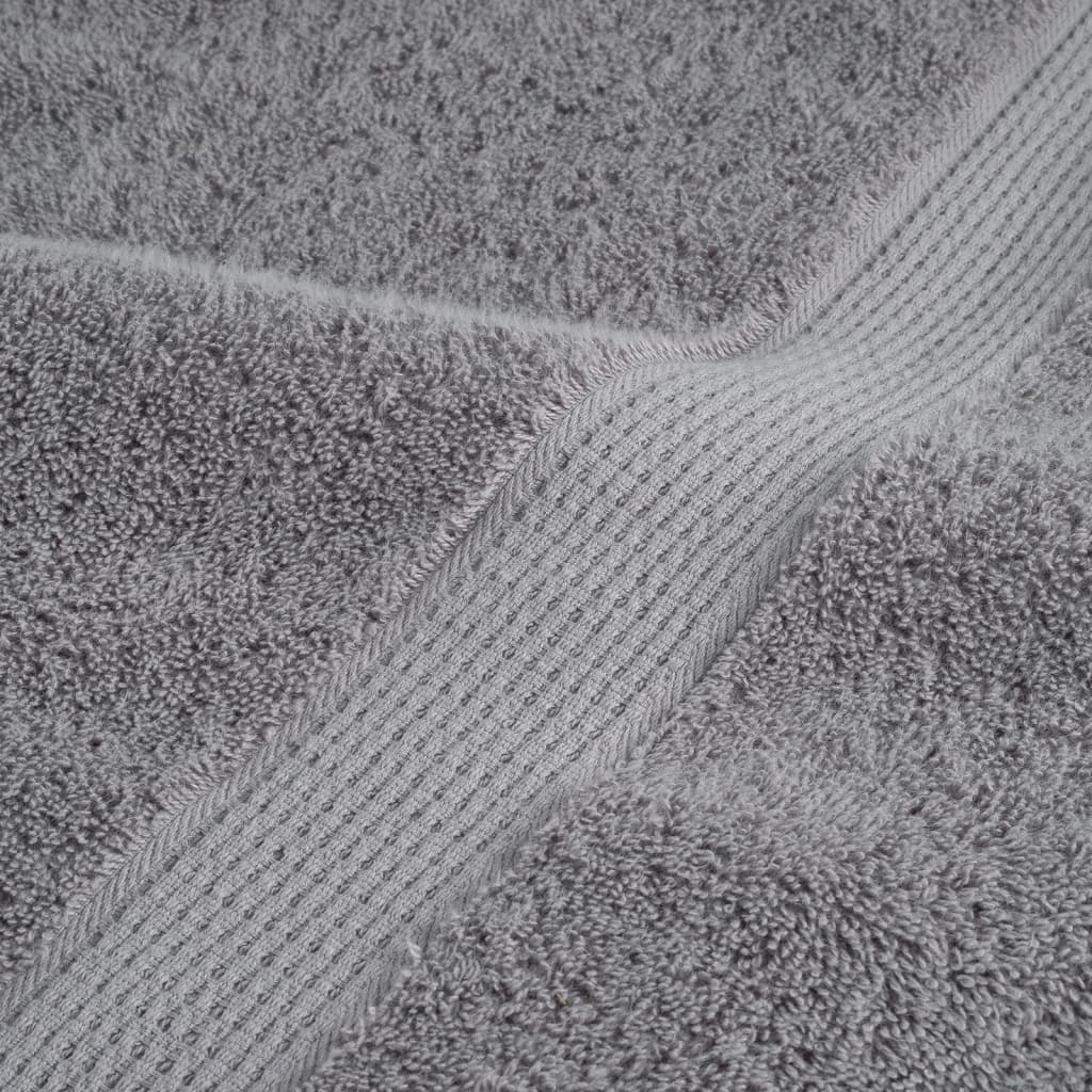 Asciugamani per ospiti Premium SOLUND 4 pz Grigio 30x50 cm 600 g/m² | homemem39