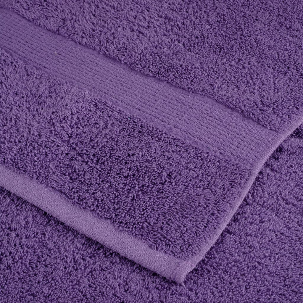 Asciugamani Premium SOLUND 4 pz Viola 30x30 cm 600 g/m² - homemem39