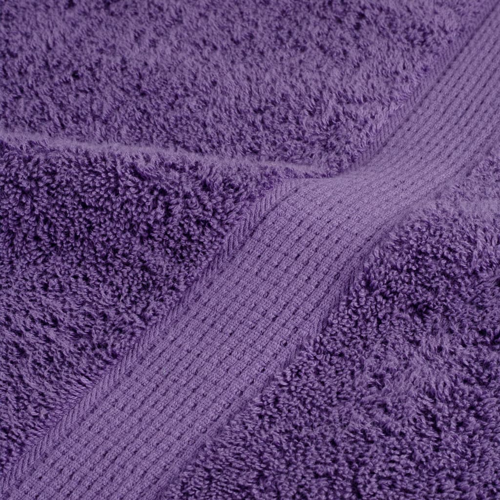Asciugamani Premium SOLUND 10 pz Viola 100x200 cm 600 g/m²
