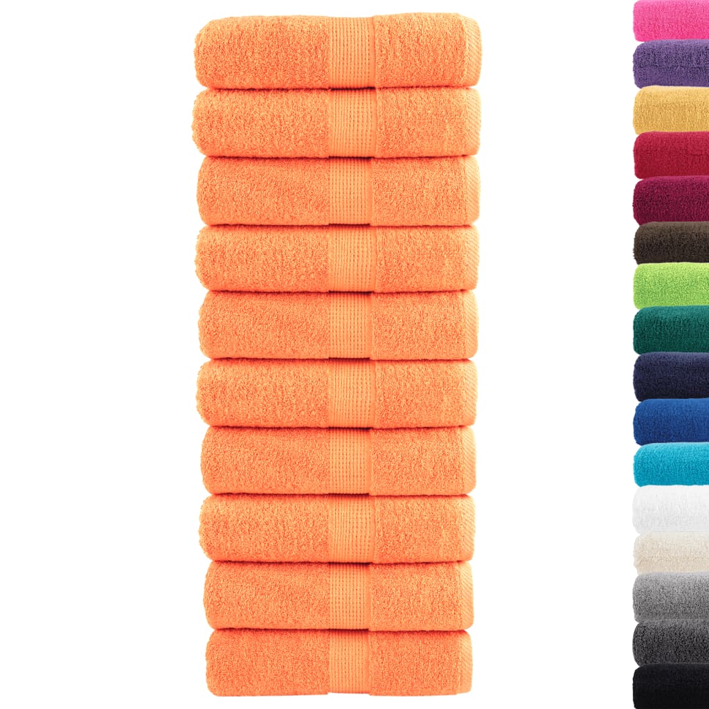 Asciugamani Premium SOLUND 10 pz Arancione 30x30 cm 600 g/m² - homemem39