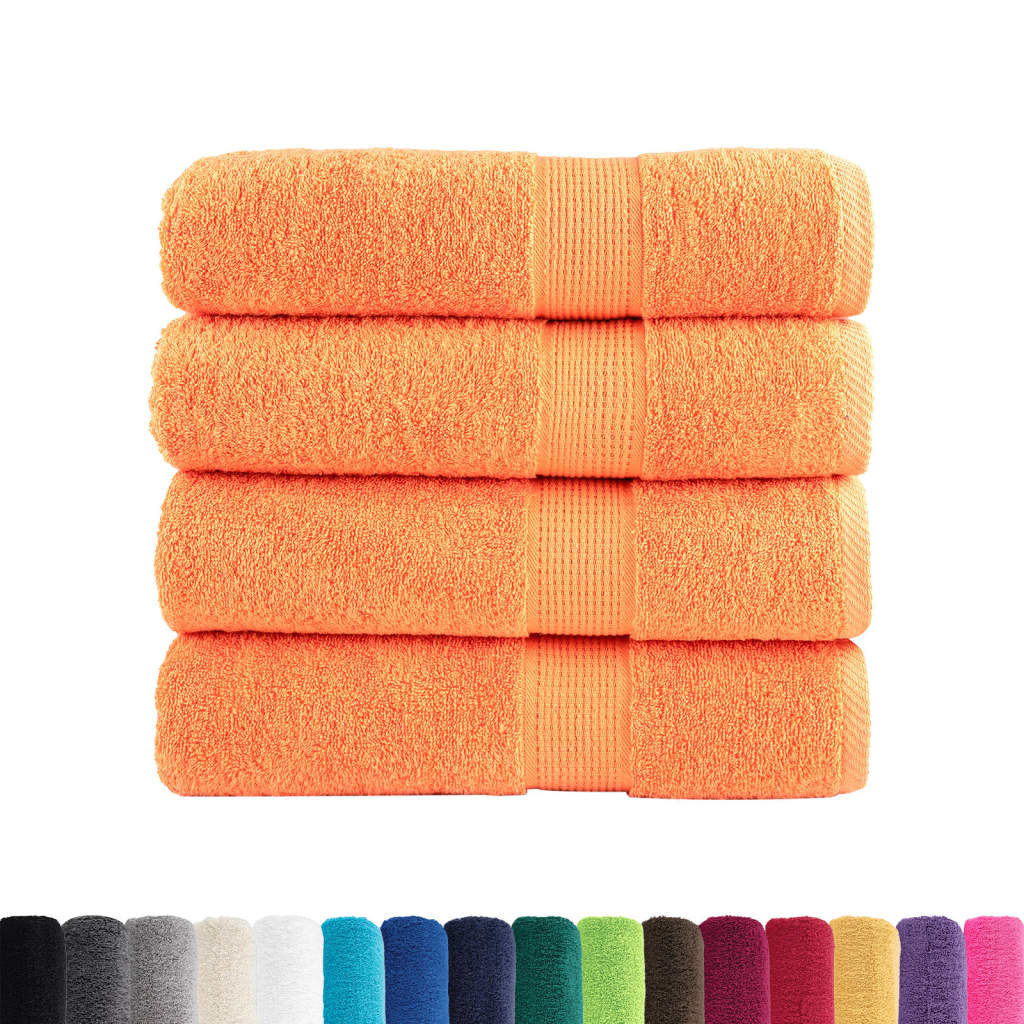 Asciugamani SOLUND 4 pz Arancioni 50x100 cm 600 g/m² - homemem39