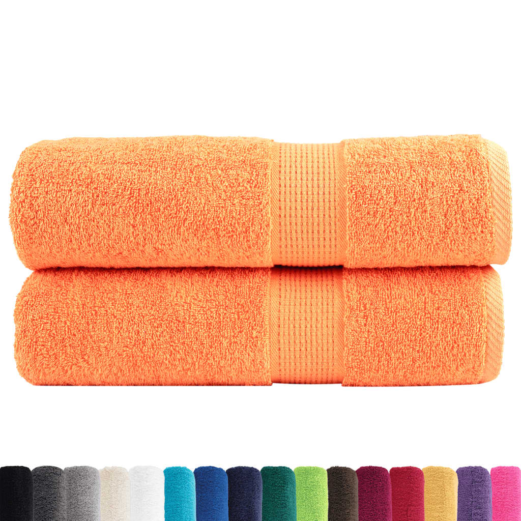 Asciugamani Doccia SOLUND 2 pz Arancioni 70x140 cm 600g/m² - homemem39