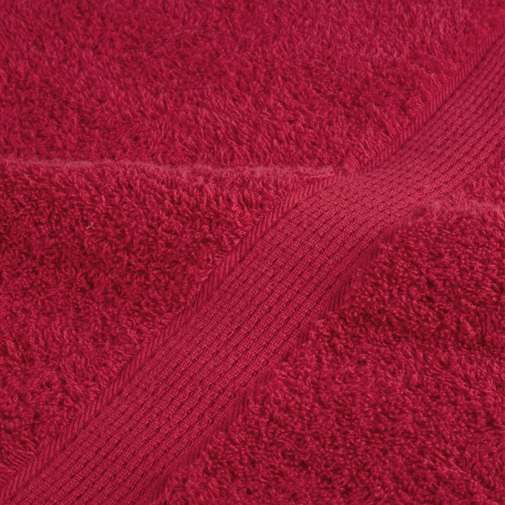 Asciugamani Premium SOLUND 10 pz Rosso 100x200 cm 600 g/m² - homemem39