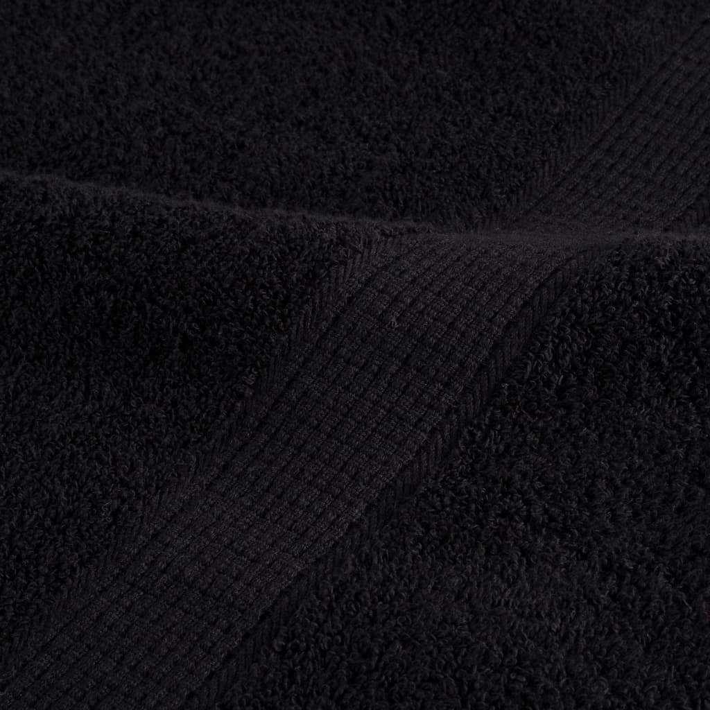 Asciugamani per Ospiti SOLUND 10 pz Neri 30x50 cm 600 g/m² | homemem39