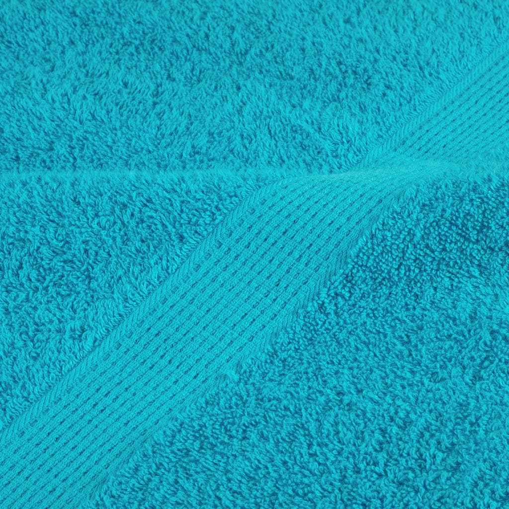 Asciugamani Doccia SOLUND 10 pz Turchesi 70x140cm 600 g/m² | homemem39