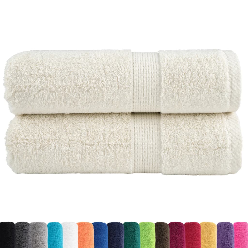 Asciugamani Premium SOLUND 2 pz Crema 30x30 cm 600 g/m² - homemem39