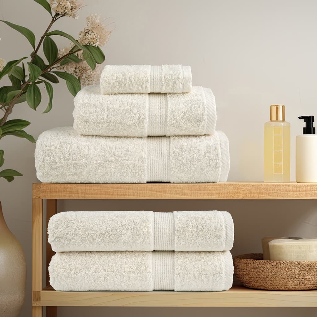 Asciugamani Premium SOLUND 10 pz Crema 30x30 cm 600 g/m² - homemem39