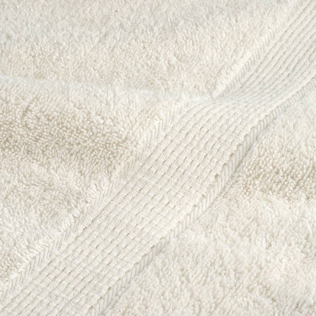 Asciugamani per Sauna SOLUND 4 pz Crema 80x200 cm 600 g/m² | homemem39
