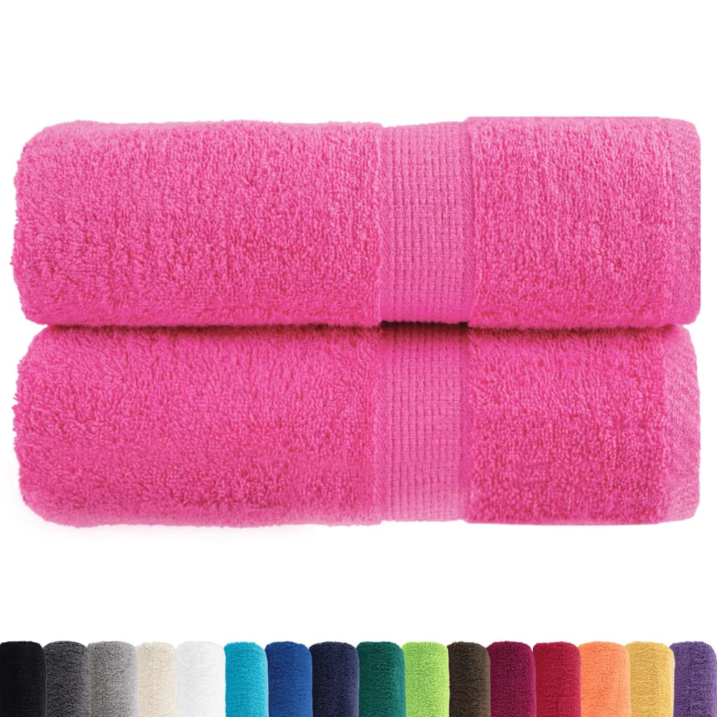 Asciugamani per Ospiti SOLUND 2 pz Rosa 30x50 cm 600 g/m² - homemem39