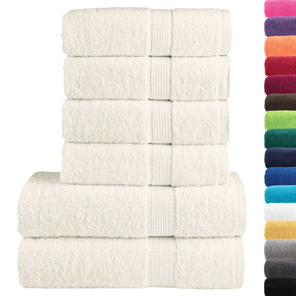 Set ASciugamani SOLUND 6 pz Crema 600 gsm - homemem39