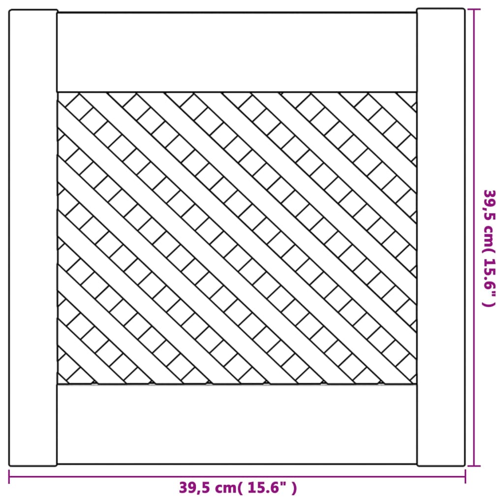 Ante con Design a Reticolo 2 pz 39,5x39,5 cm in Legno di Pino | homemem39