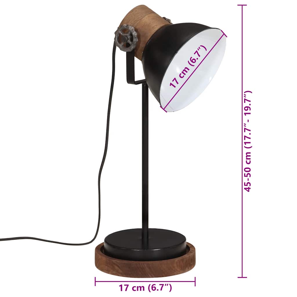 Lampada da Scrivania 25 W Nera 17x17x50 cm E27 | homemem39