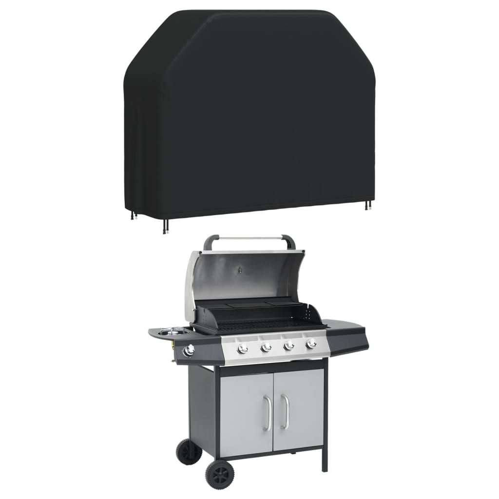 Copertura per Barbecue 162x61x122 cm Nera 420D Oxford | homemem39