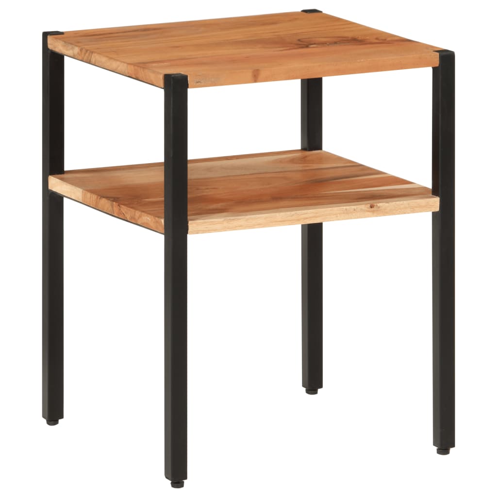 Tavolino 35x35x45cm in Legno Massello di Acacia e Ferro | homemem39