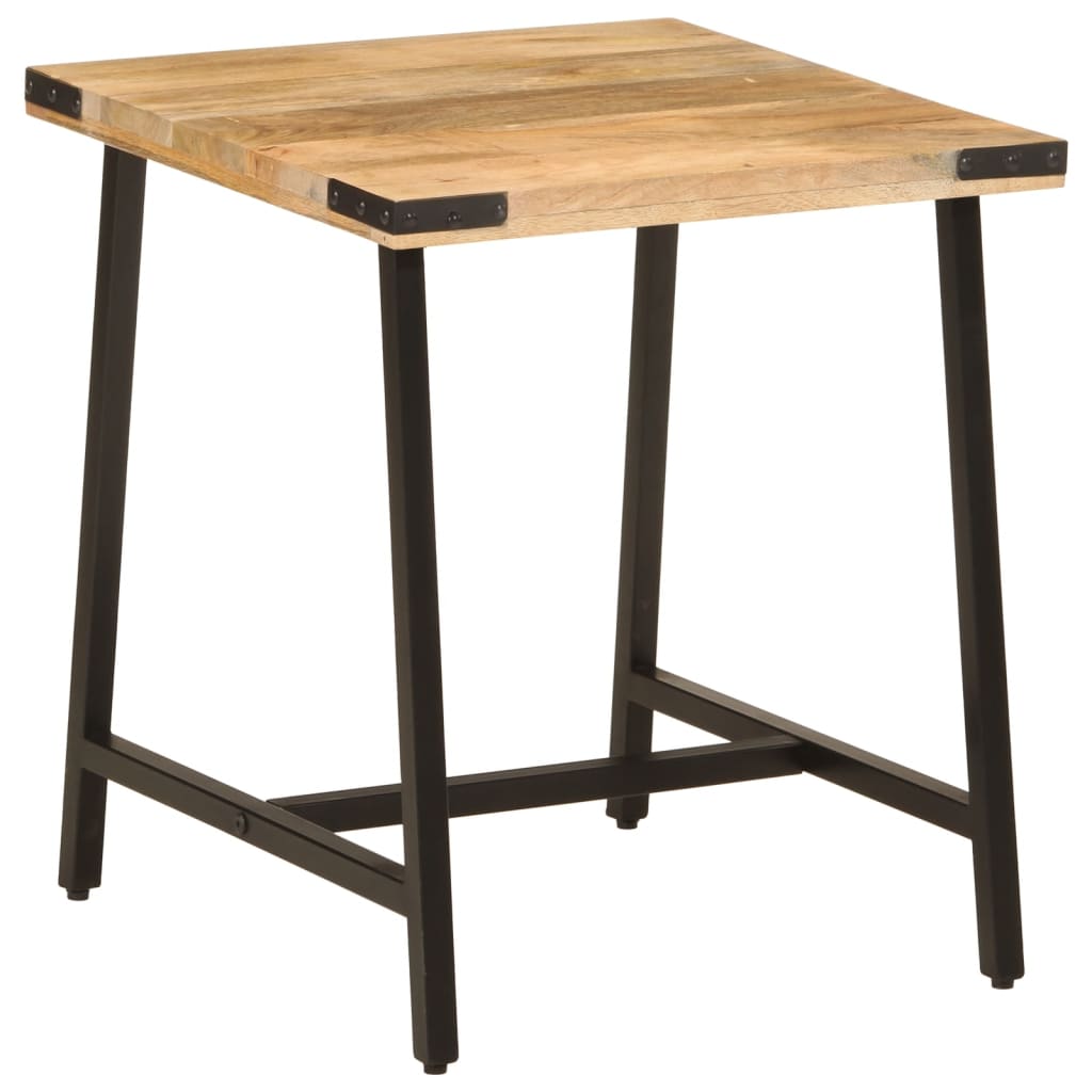 Tavolino 45x45x50cm in Legno Massello di Mango e Ferro | homemem39